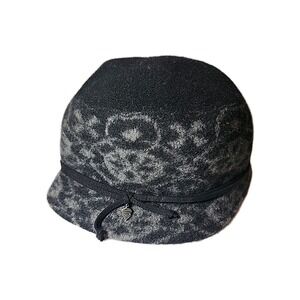 ACORN Womens Wool Bucket Hat One Size Black And Grey